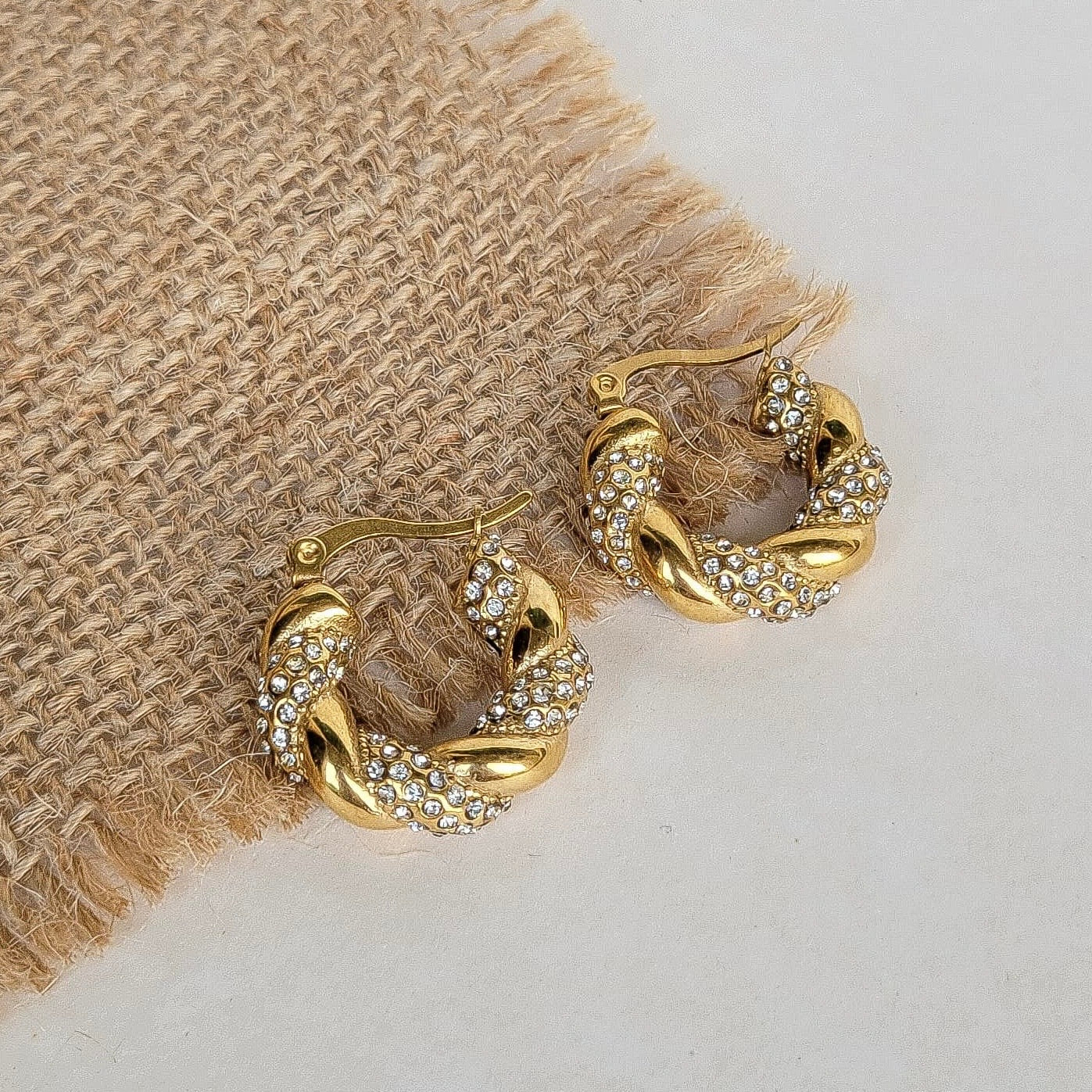 Twister Zircon Hoops