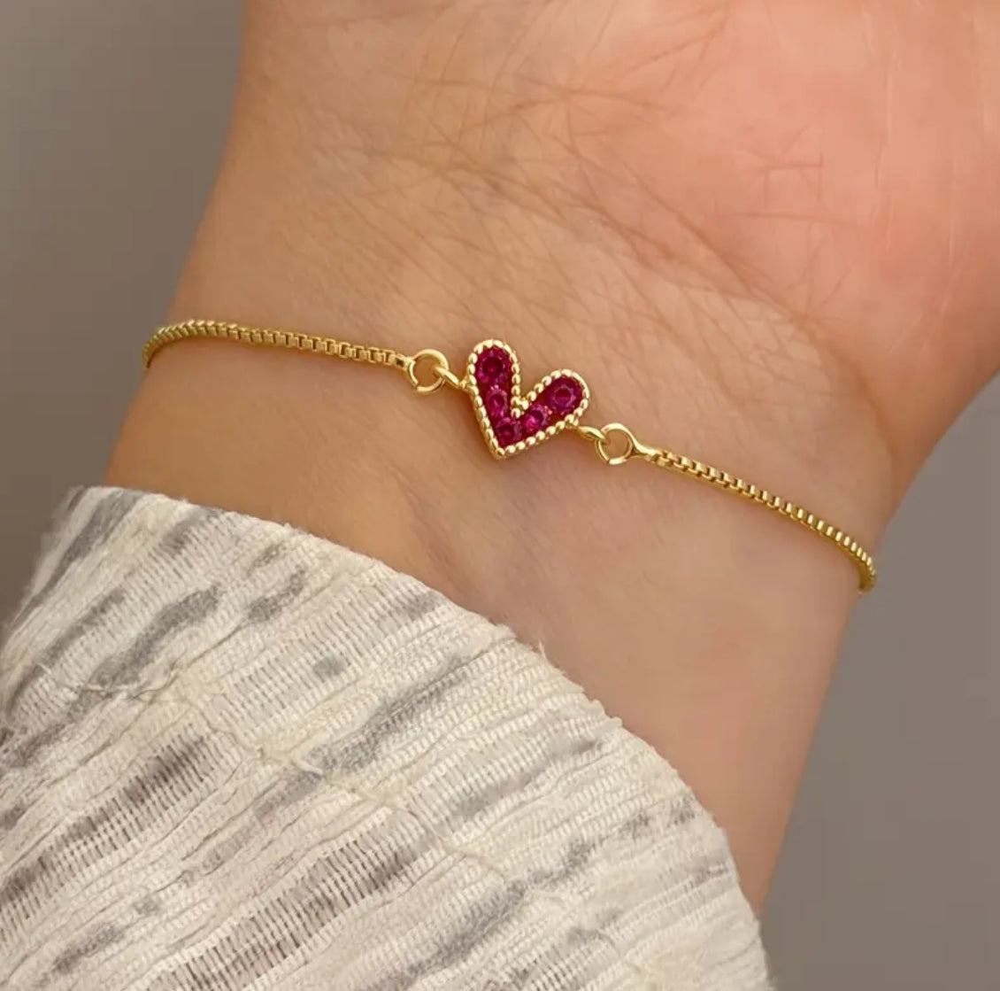 Heart Charm Bracelet