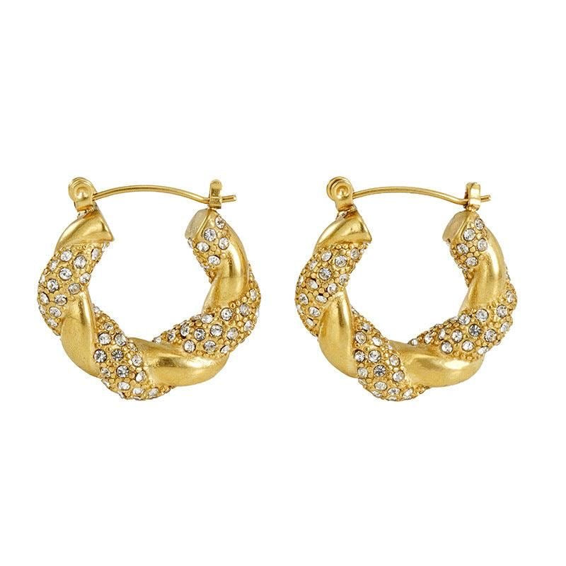 Twister Zircon Hoops