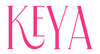 Pink 'KEYA' logo on a white background