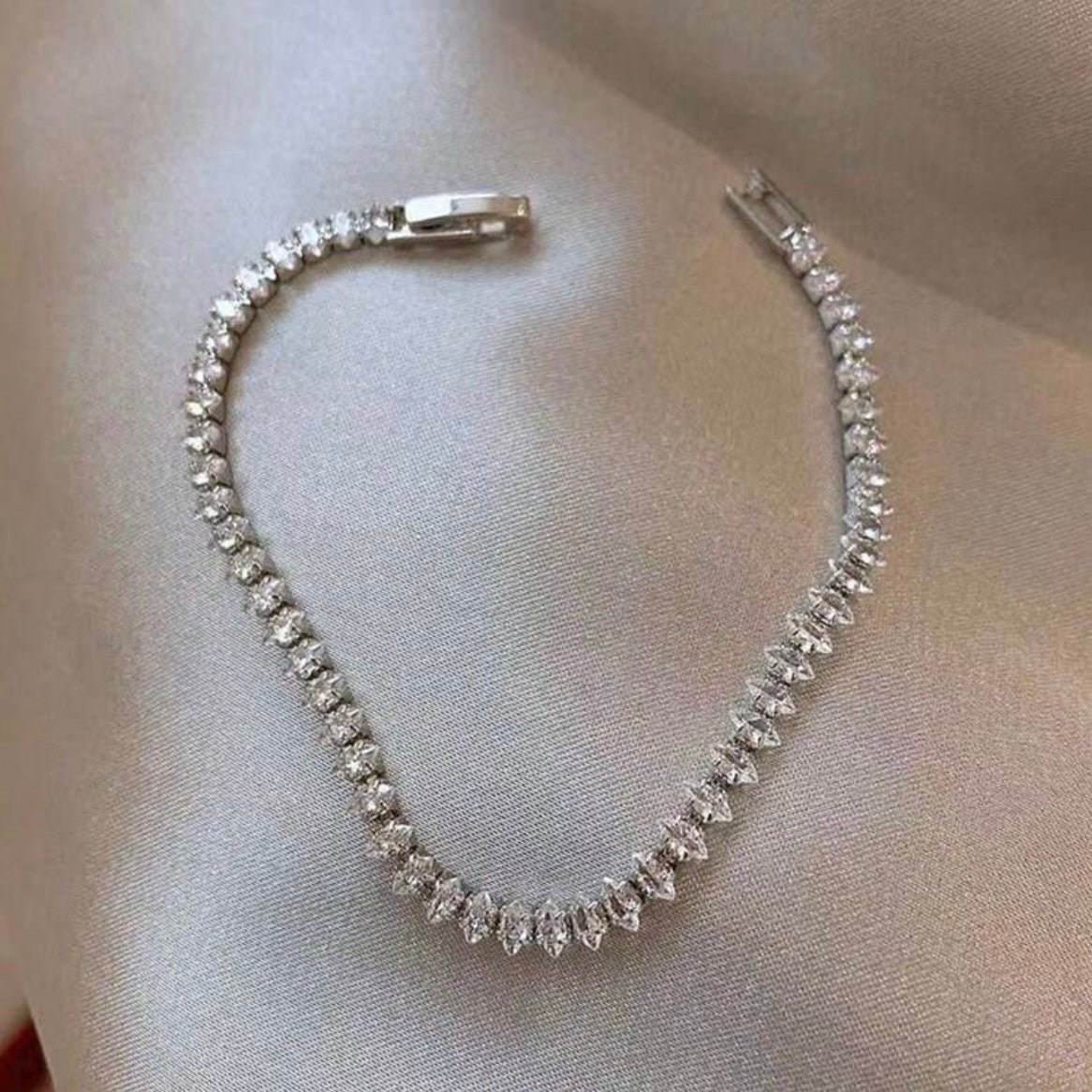 Rosalie Tennis Bracelet Silver