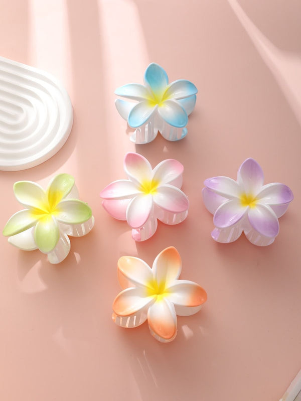 pastel flower claw clip