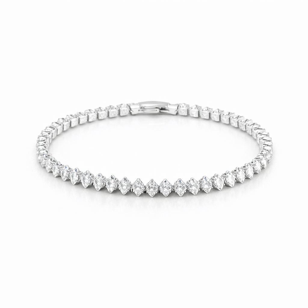 Rosalie Tennis Bracelet Silver