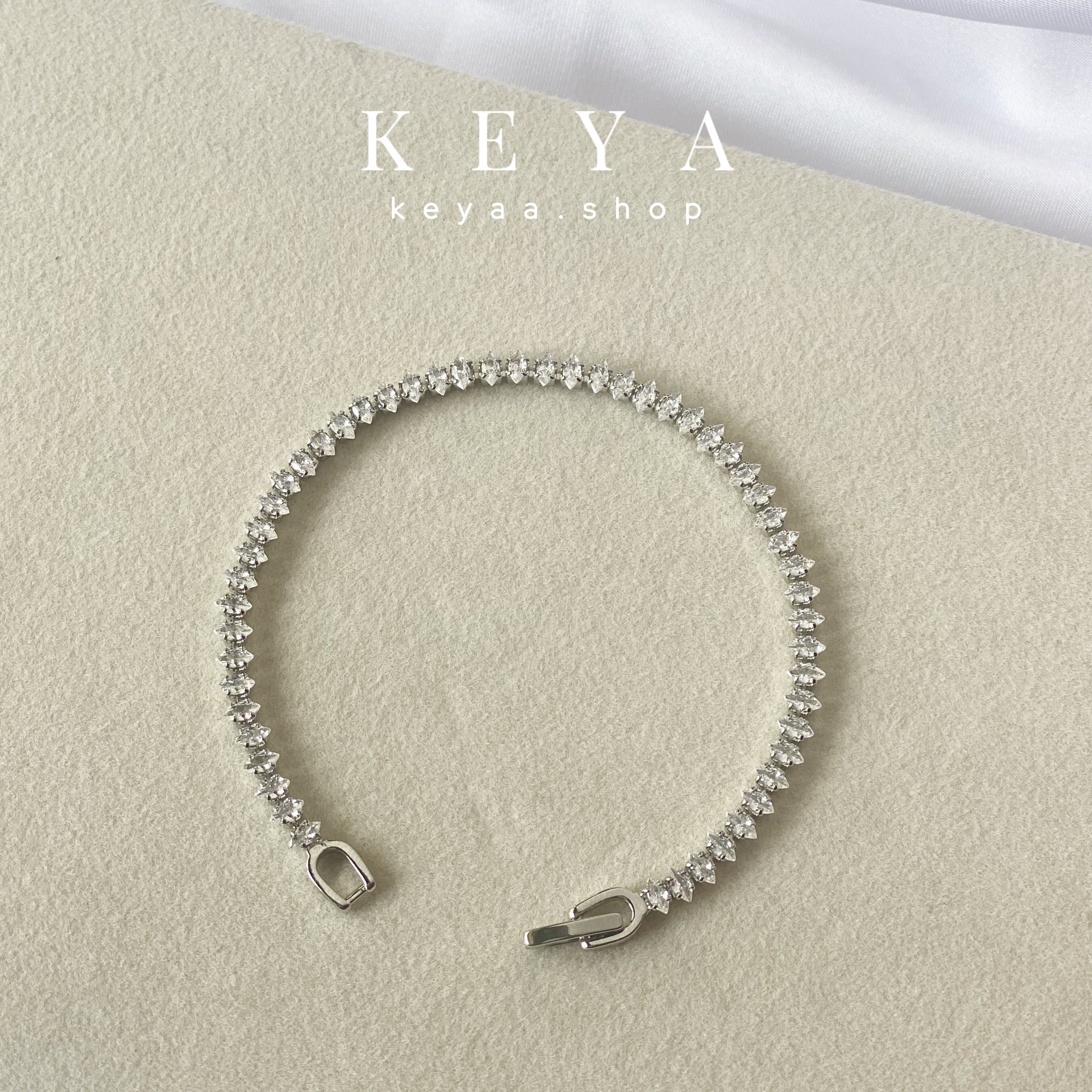 Rosalie Tennis Bracelet Silver