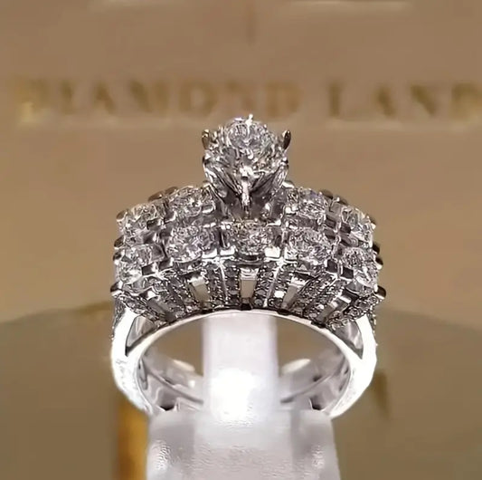 Radiant Crown Ring Set